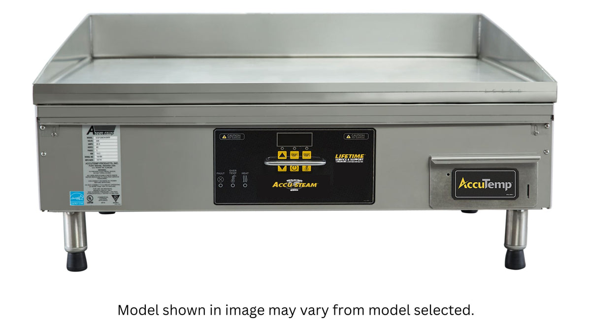 AccuTemp EGF4803A2450-T1, 24" Electric AccuSteam™ Countertop Griddle ...