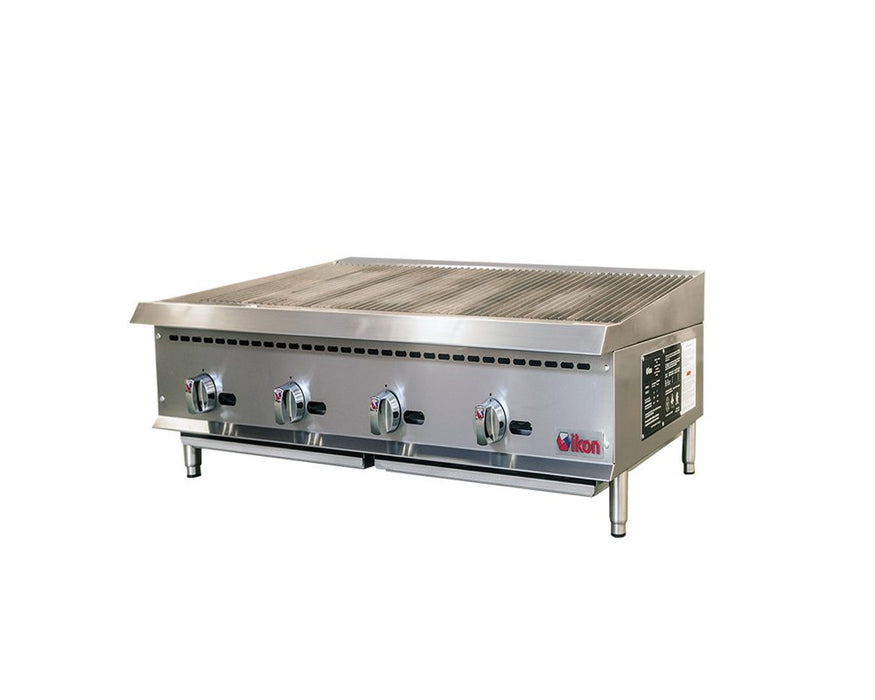 IKON COOKING IRB-48 48" Gas Countertop Radiant Charbroiler, 140,000 BTU