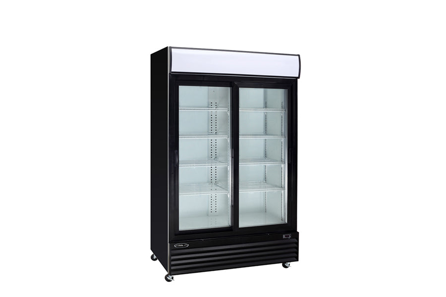Kool-It KSM-42, 52" Double Sliding Door Merchandiser Refrigerator
