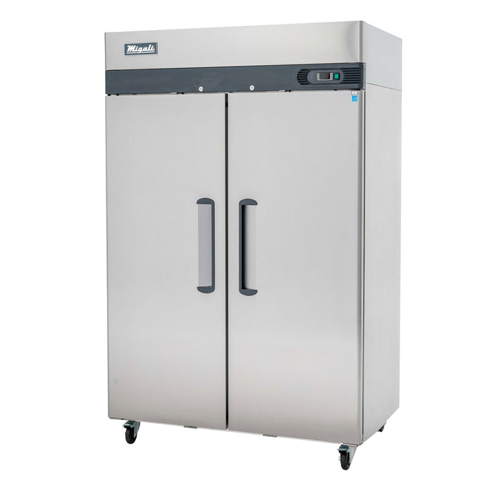 Migali C-2F-HC 51" Two Section Double Solid Door Reach-In Freezer, 115v