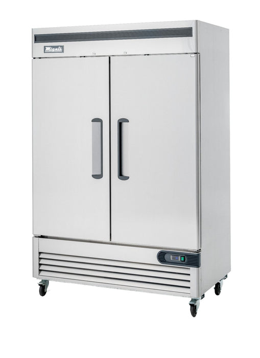 Migali C-2FB-HC 54" Two Section Double Solid Door Reach-In Freezer, 115v