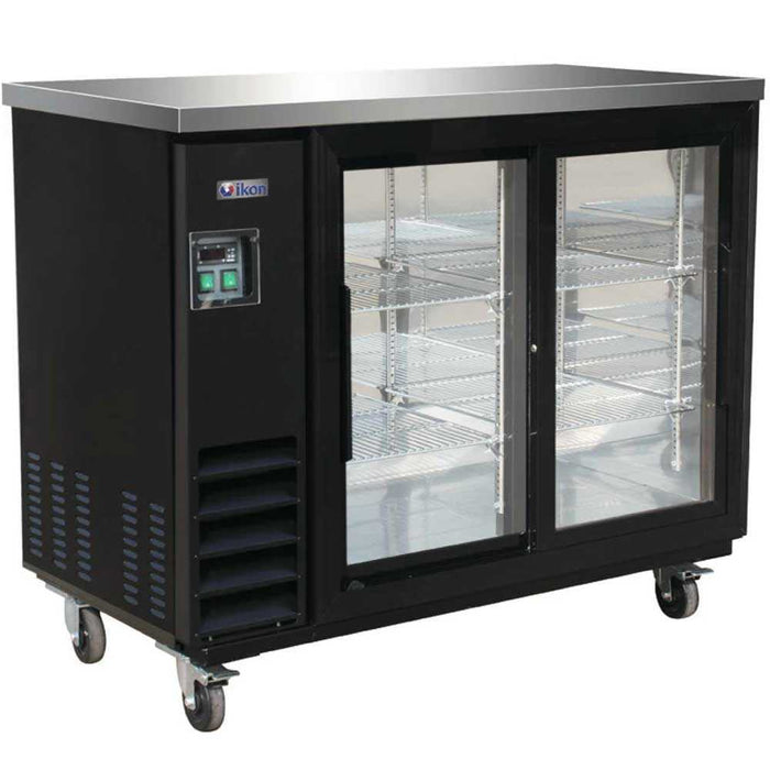 IKON IBB61-2G-24SD 61" Double Sliding Glass Door Back Bar Refrigerator
